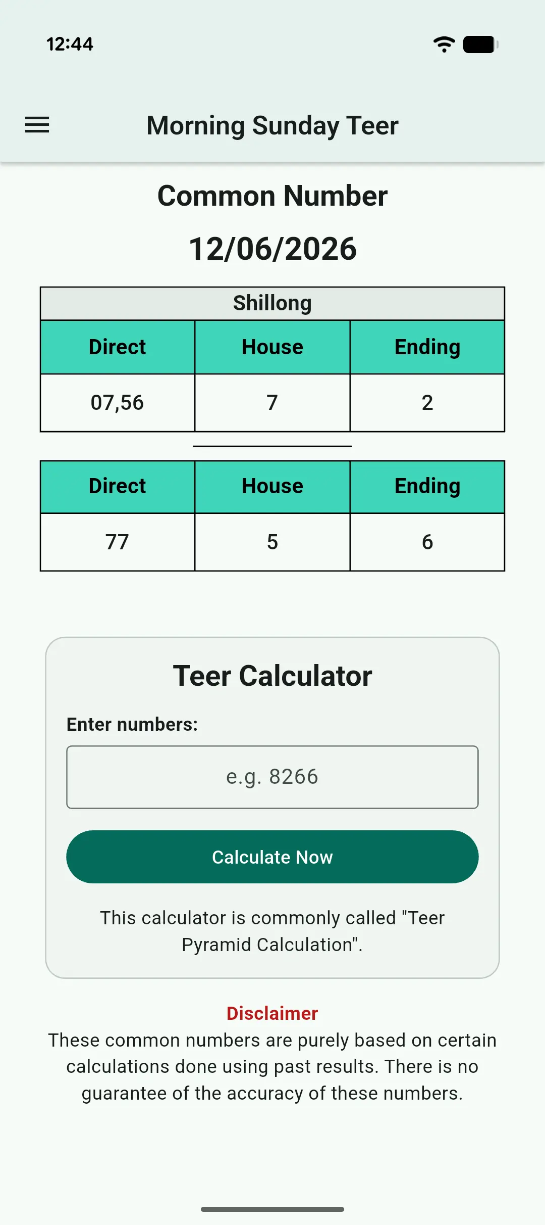 Common number
